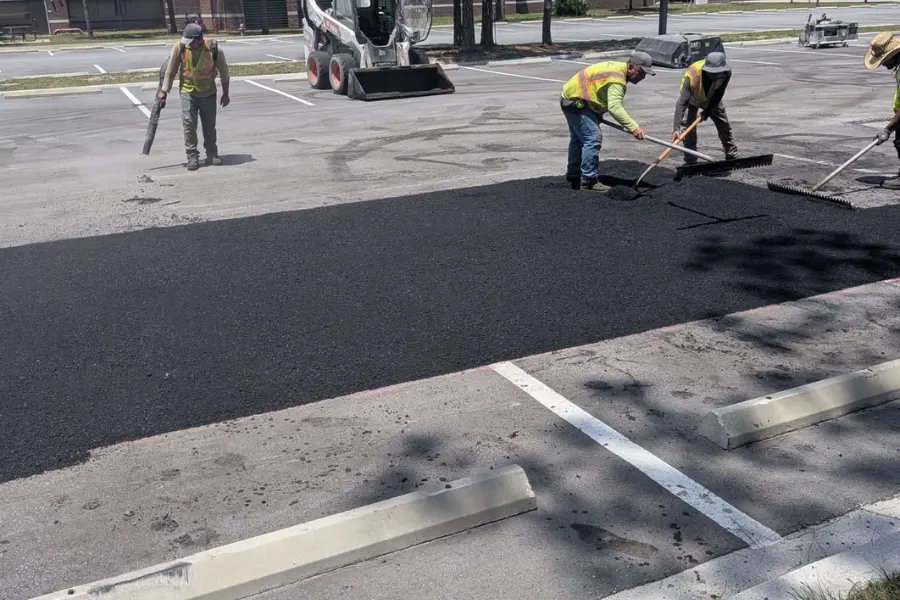 Commercial parking lot